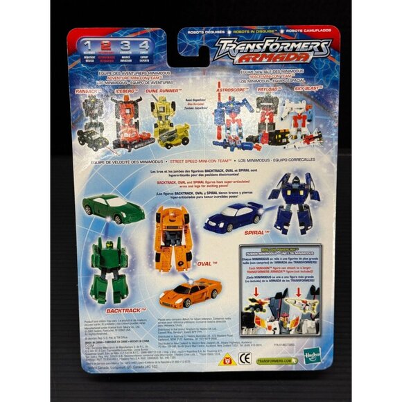 Transformers Armada BACKTRACK, OVAL, SPIRAL, VTG 2002 Hasbro New in Blister Pack - Picture 3 of 7